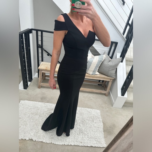 Betsy & Adam black ball gown wedding black tie event prom winter formal NWOT 4 - Picture 4 of 13